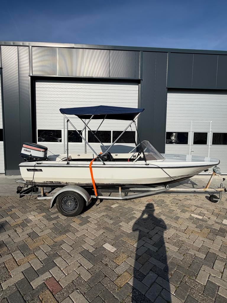 Snelle Speedboot met 40 pk Yamaha en Trailer - Vaarklaar!, Watersport en Boten, Ophalen, Gebruikt, Minder dan 70 pk, 3 tot 6 meter