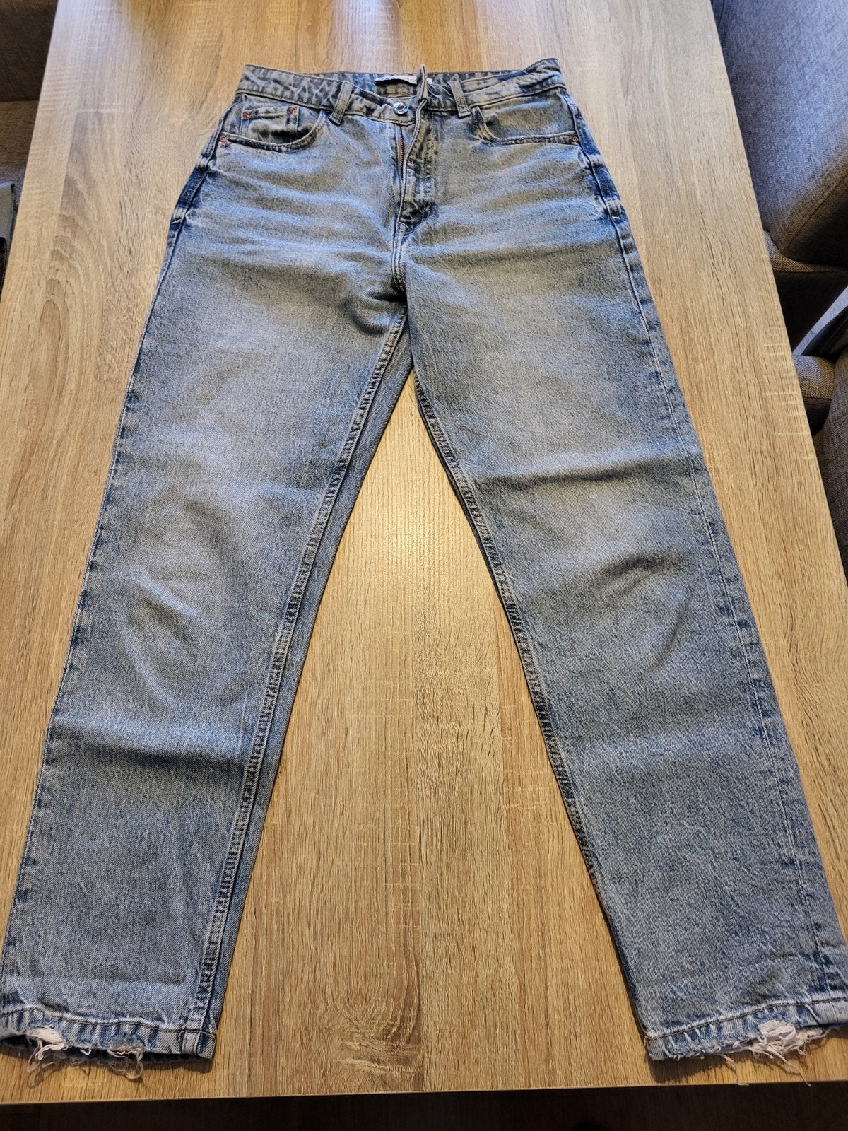 Zara Mom Fit Jeans - Maat 38, Blauw, Zara, Ophalen of Verzenden, W30 - W32 (confectie 38/40)