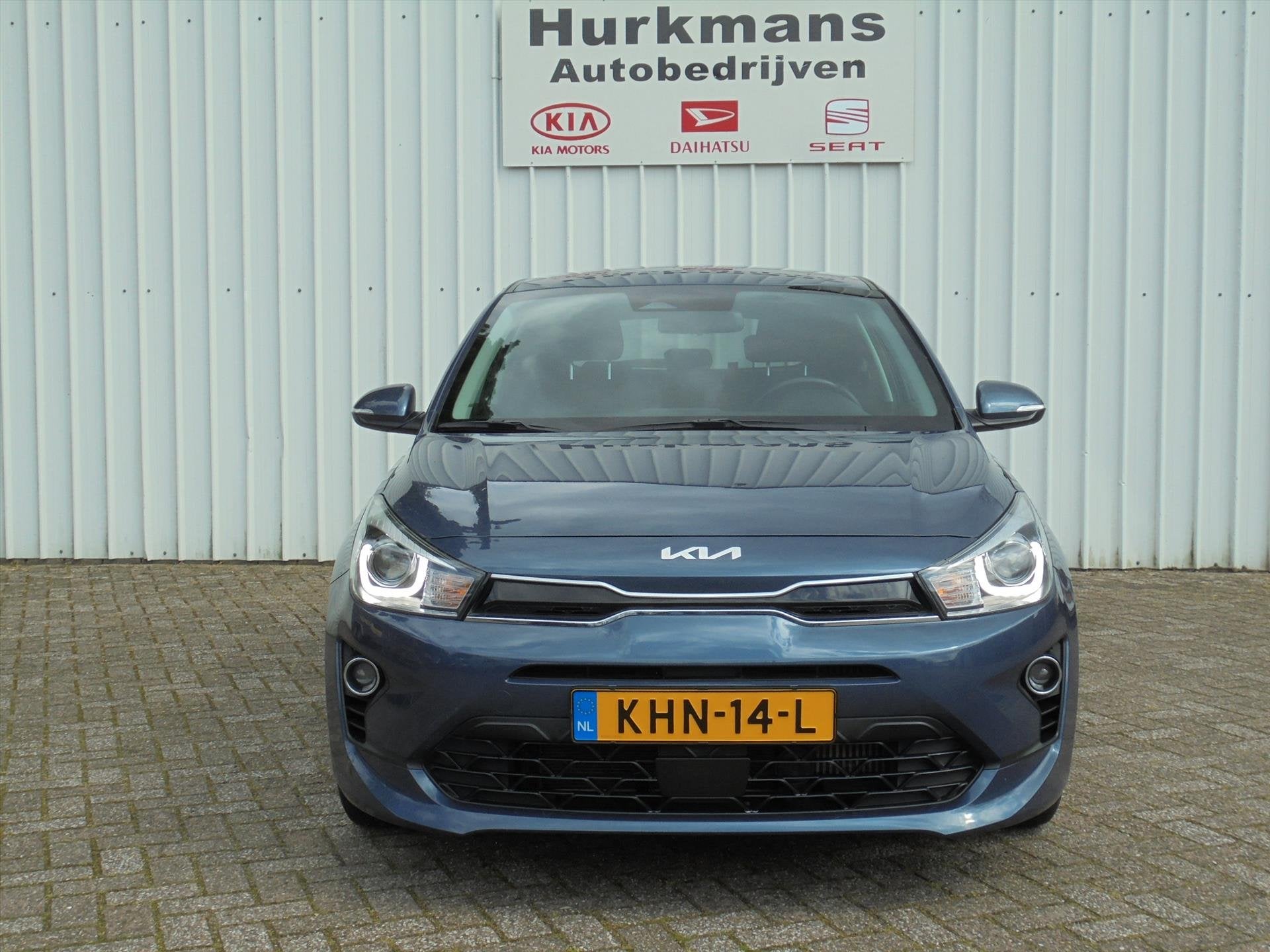 Kia Rio 1.0 T-GDI 100PK AUTOMAAT DYNAMICLINE NAVI, Auto's, Automaat, Gebruikt, Blauw, Bedrijf