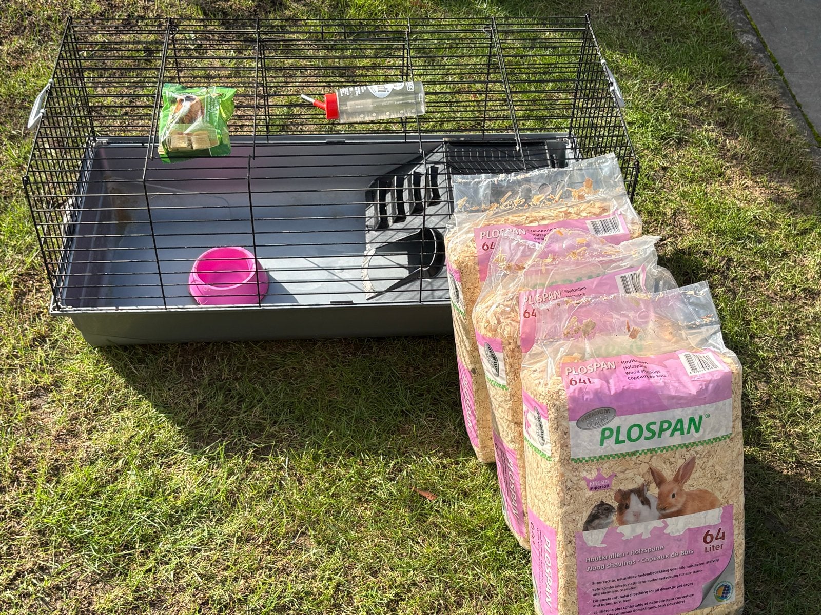 Knaagdierenhok donkergrijs (gebruikt) incl benodigdheden, Gebruikt, Muis, Hok, 75 tot 110 cm