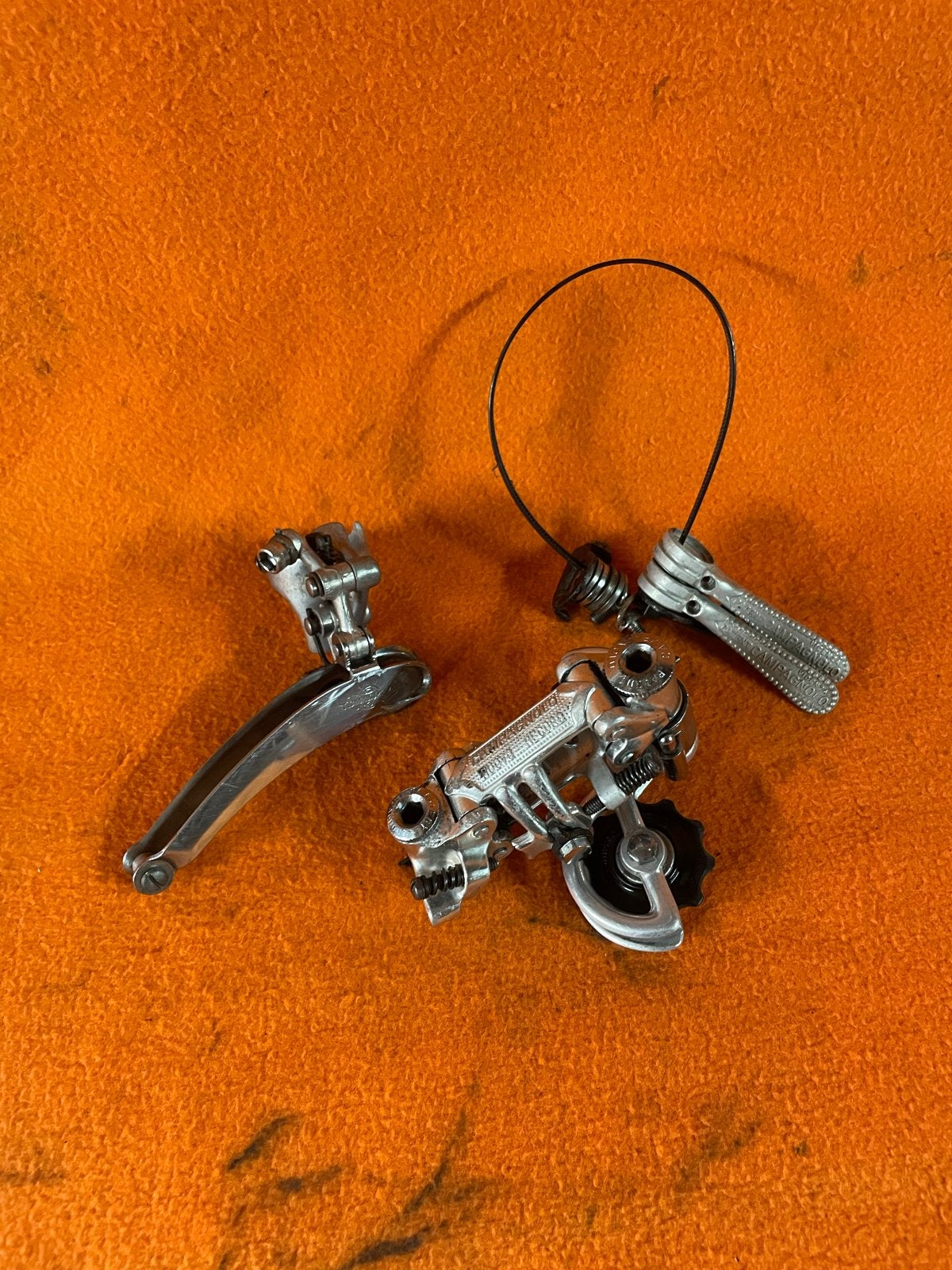 Campagnolo Nuovo Record Derailleurset racefiets 1970, Gebruikt, Verzenden, Derailleur of Ketting, Aluminium