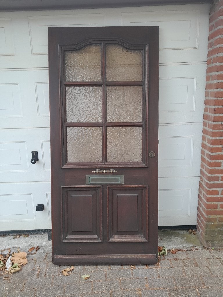 Hardhouten voordeur, Ophalen, Gebruikt, 80 tot 100 cm, Buitendeur