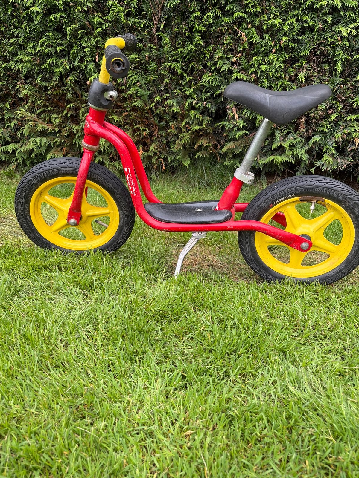 Puky loopfiets rood/geel - verstelbaar zadel, Ophalen, Gebruikt, Minder dan 16 inch