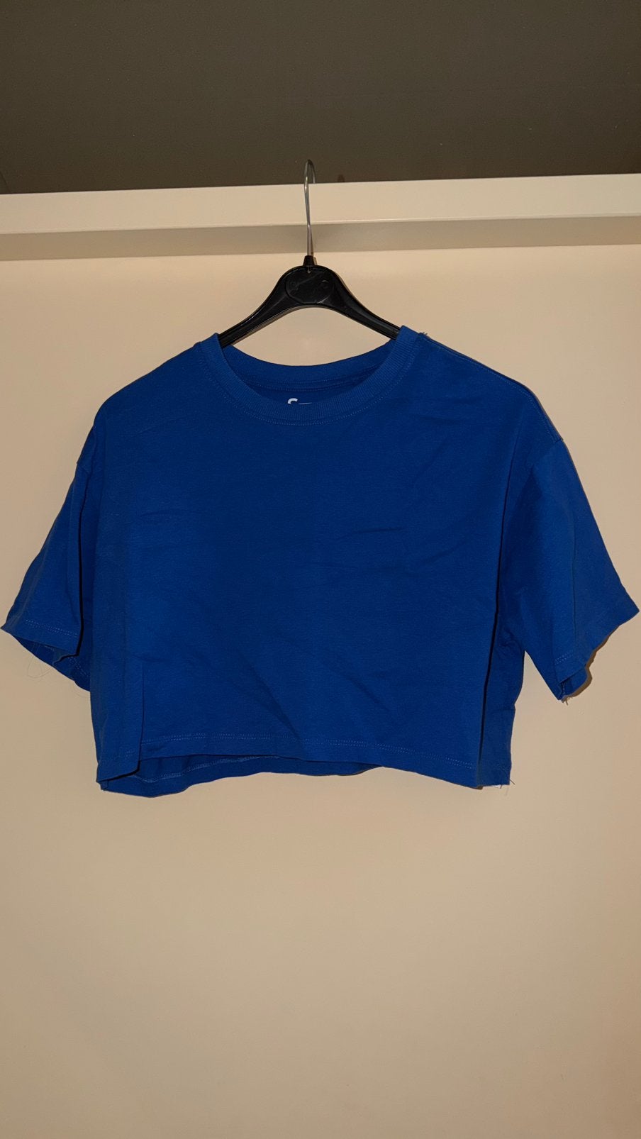 Dames blauw cropped shirt van FSBN Sister, Ophalen of Verzenden, Zo goed als nieuw, Blauw, Korte mouw