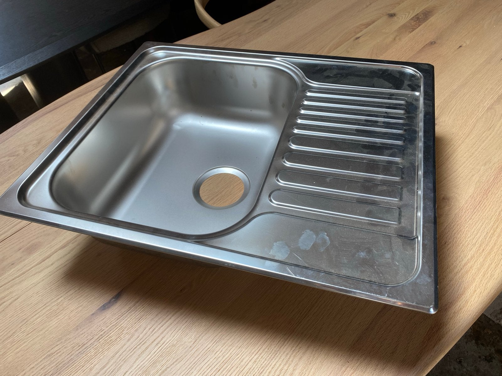 RVS Spoelbak 50x60 met afdruiprek - Blanco Tipo 45S Mini, Ophalen, Overige typen, Metaal, Overige merken