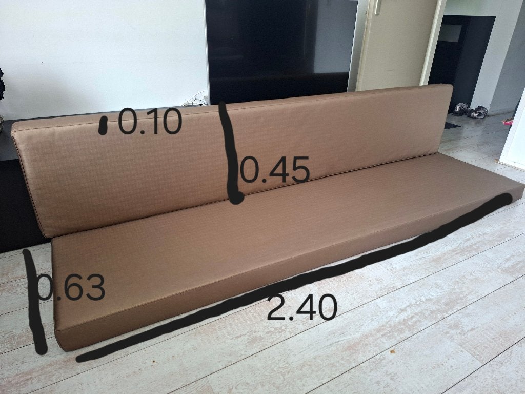 Eetbank kussen bronskleurig, Ophalen, Overige maten, Minder dan 75 cm, Zo goed als nieuw