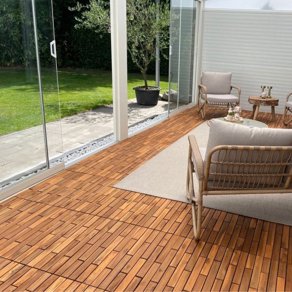 Acaciahout Balkontegels Vlondertegels Terrastegels - NIEUW, Tuin en Terras, Terrasdelen en Vlonders, Info@ydemanne.nl, Nieuw, Ophalen of Verzenden