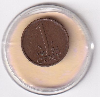 1 Cent 1954 Zeer Netjes, Verzenden, Koningin Juliana, 1 cent, Losse munt