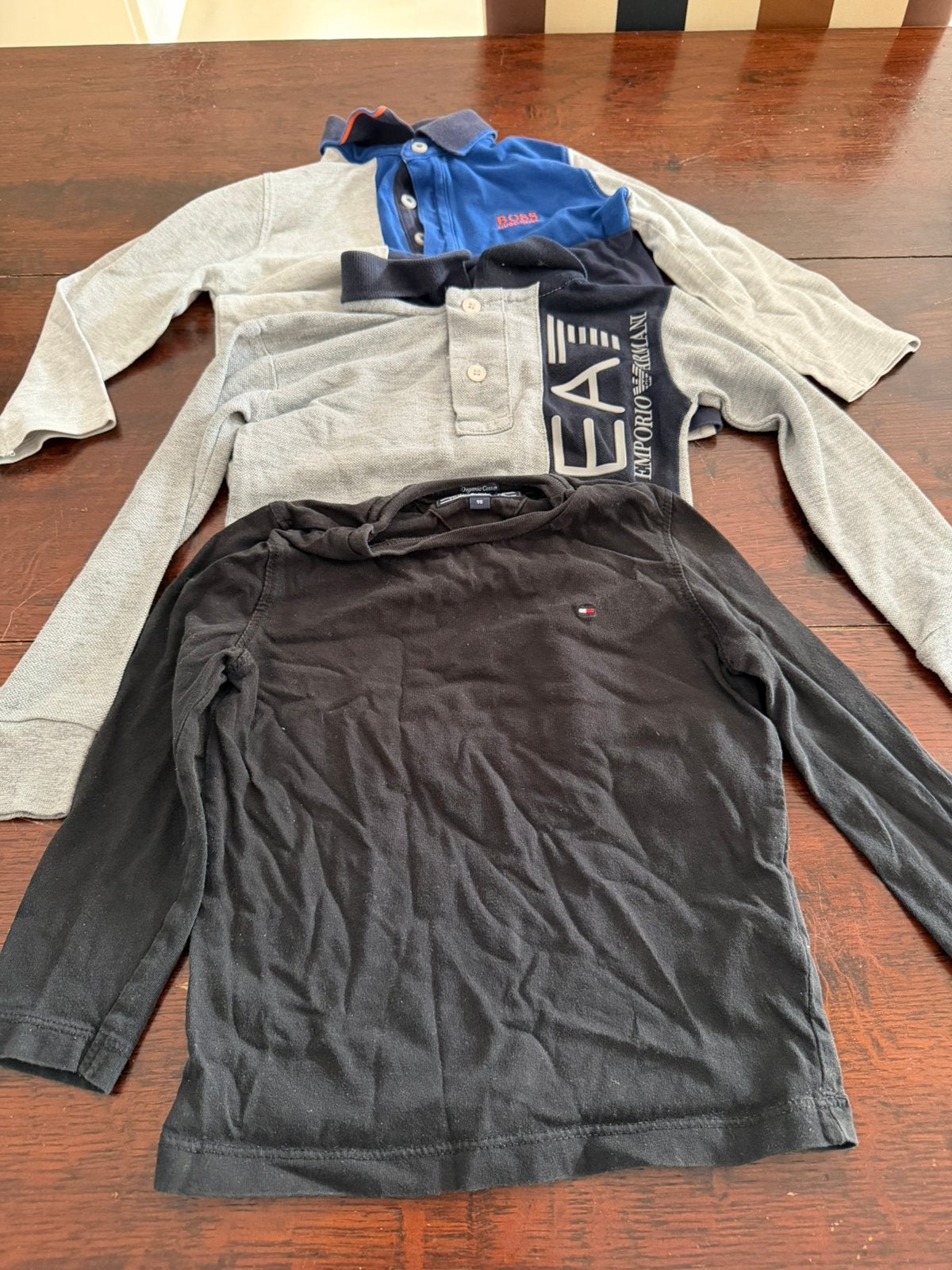 3x designer jongens shirt Hugo Boss, EA7 & Tommy Hilfiger, Ophalen of Verzenden, Zo goed als nieuw, Jongen, Shirt of Longsleeve