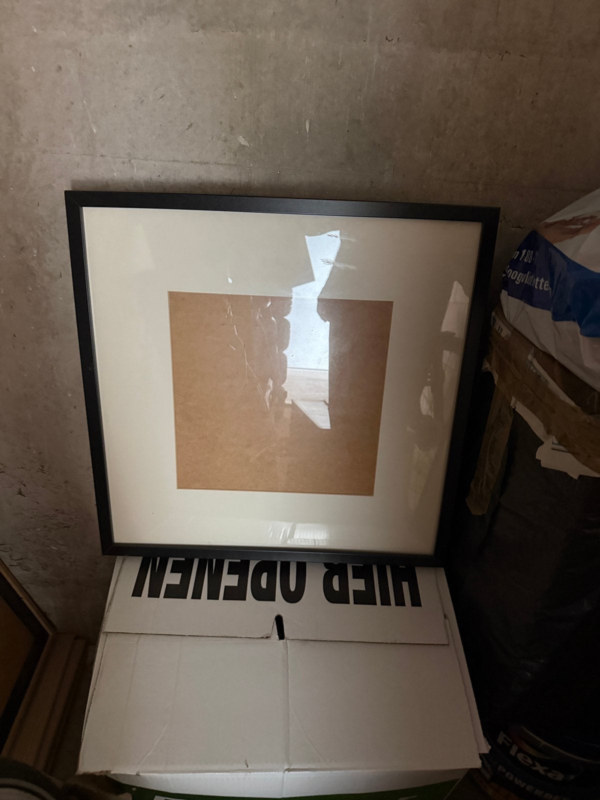 3x IKEA Ribba fotolijst zwart, vierkant, Ophalen, Met passe-partout, Zo goed als nieuw, Fotolijst