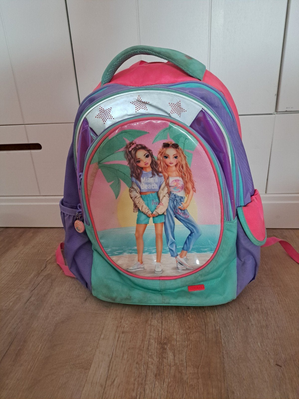 TOPModel Rugzak Miami Beach - Roze/Paars/Turquoise, Rugtas, 40 tot 50 cm, Ophalen of Verzenden, Roze