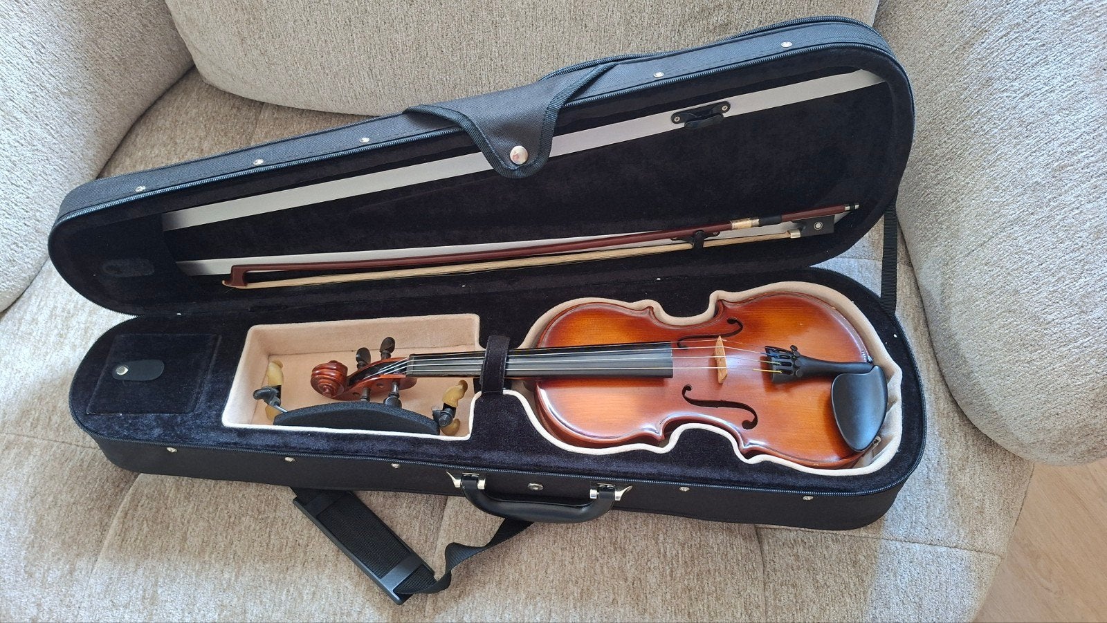 1/2 viool met koffer, kastlengte 32 cm, Ophalen, Gebruikt, 1/2-viool, Viool