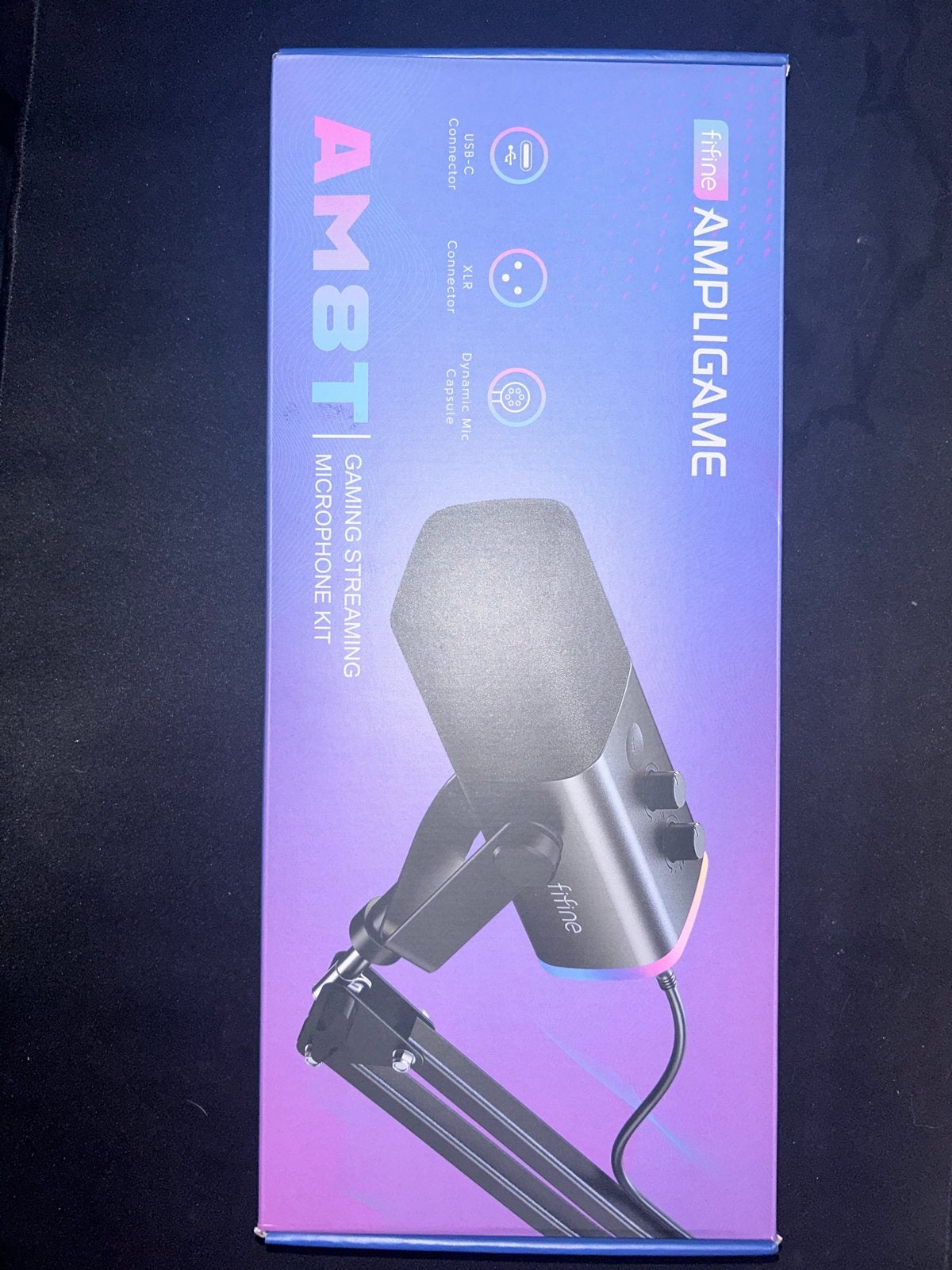 Gaming/Streaming Microfoon met Arm, RGB & Headset Aansluitin, Muziek en Instrumenten, Microfoons, Ophalen of Verzenden, Zo goed als nieuw