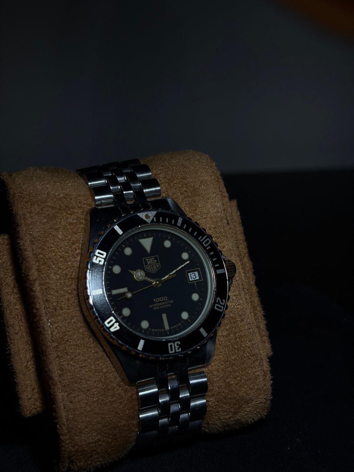 TAG Heuer 1000 Professional 200 Meters Duiker Horloge, Sieraden, Tassen en Uiterlijk, Ophalen, Staal, Gebruikt, Staal