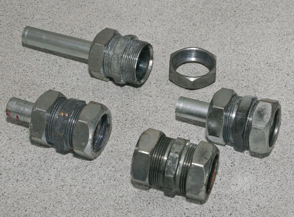 4 gebruikte verlopen (knel) van ca. 44 mm naar 22 mm., Overige typen, Nieuw, Ophalen of Verzenden, Rvs