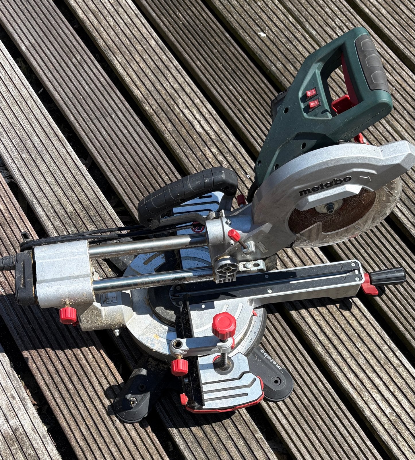 Metabo afkortzaag KGS 216 M, Ophalen, Gebruikt, 70 mm of meer, Afkortzaag