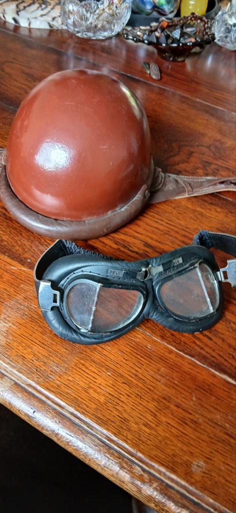 Vintage Motorhelm pothelm 1930, Ophalen of Verzenden, Heren, Onbekend