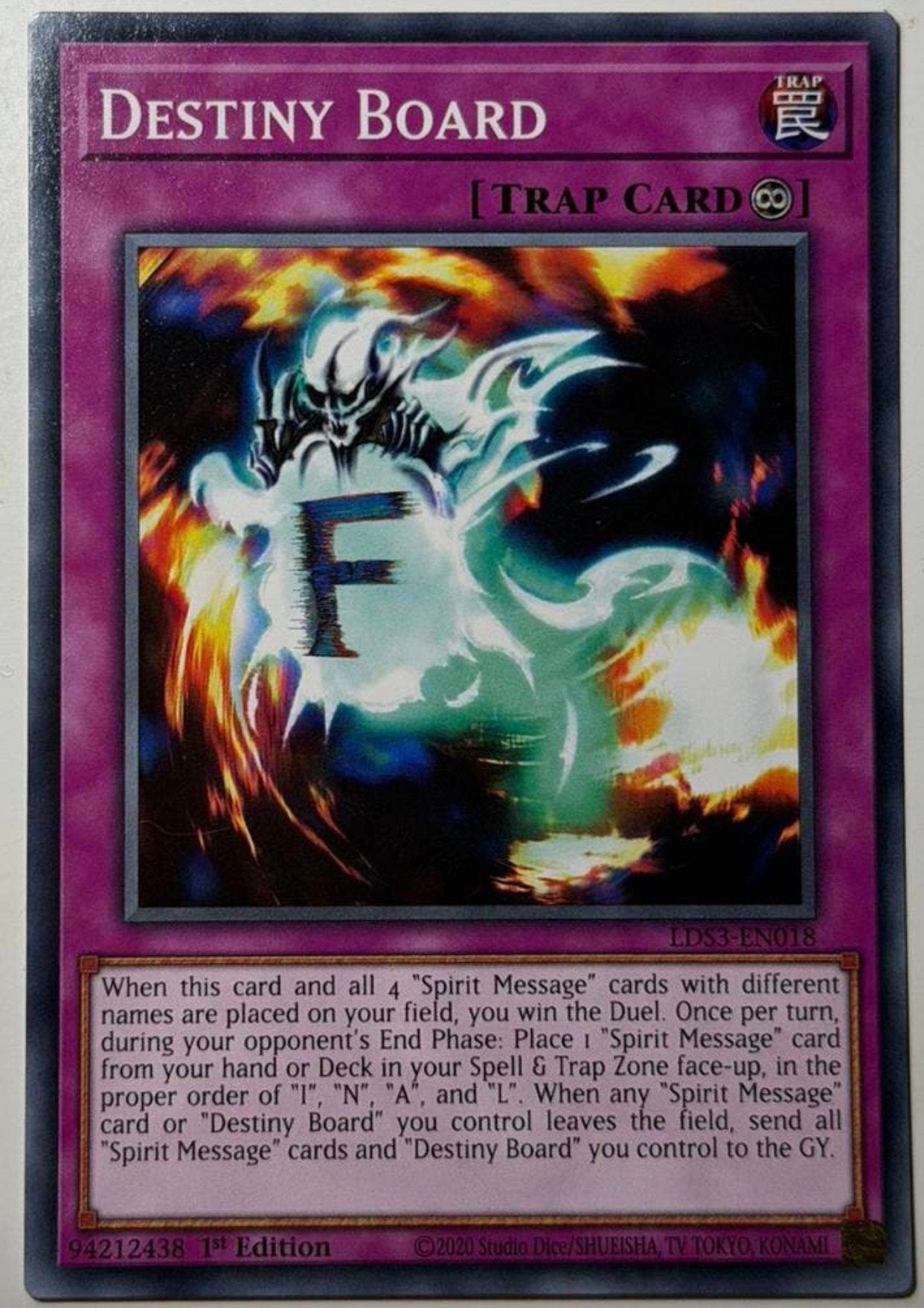 Yu-Gi-Oh! Full Destiny Board Final met Spirit Messages !, Ophalen of Verzenden, Zo goed als nieuw, Meerdere kaarten