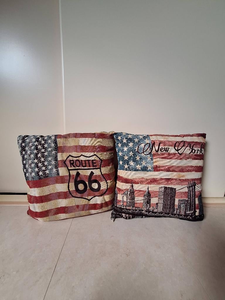 USA kussen, Ophalen, Zo goed als nieuw, Rood, Vierkant