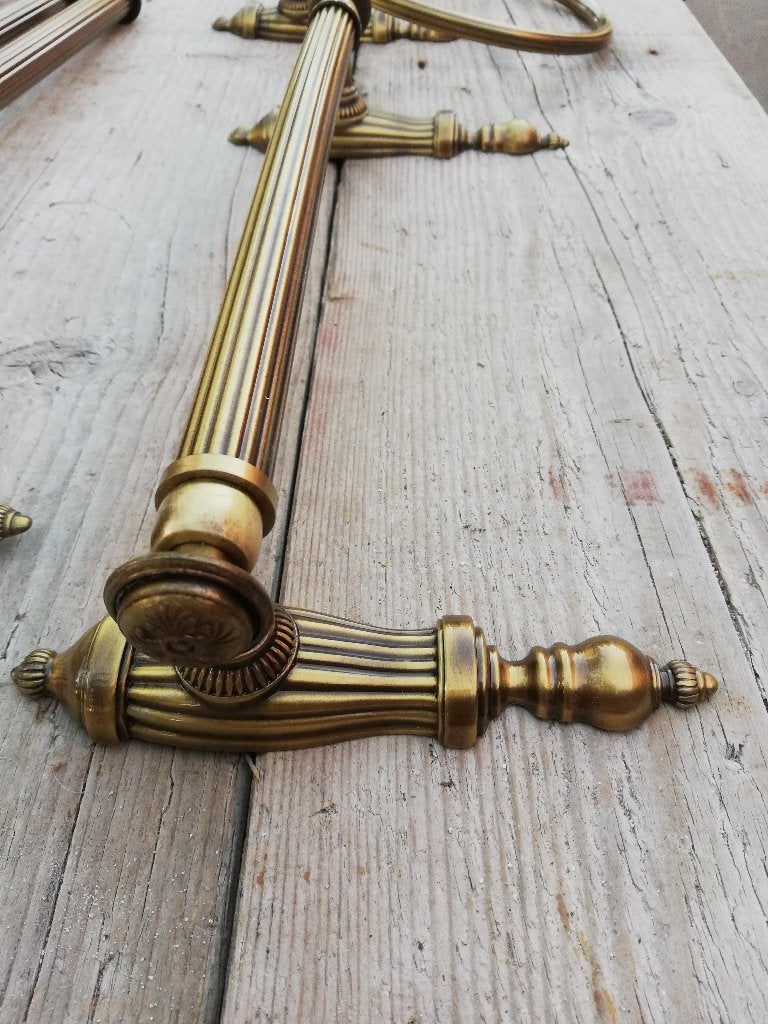 Bijzondere bronskleurige handdoekhouders, 4 verschillende, Huis en Inrichting, Ophalen of Verzenden, Nieuw, Handdoekenrek