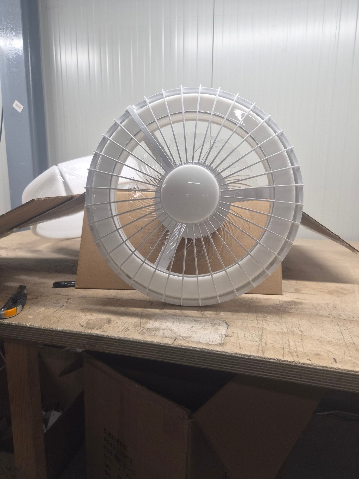 Moderne LED Plafondventilator met Afstandsbediening, Wit, Kunststof, Kleur aanpasbaar, Ophalen of Verzenden