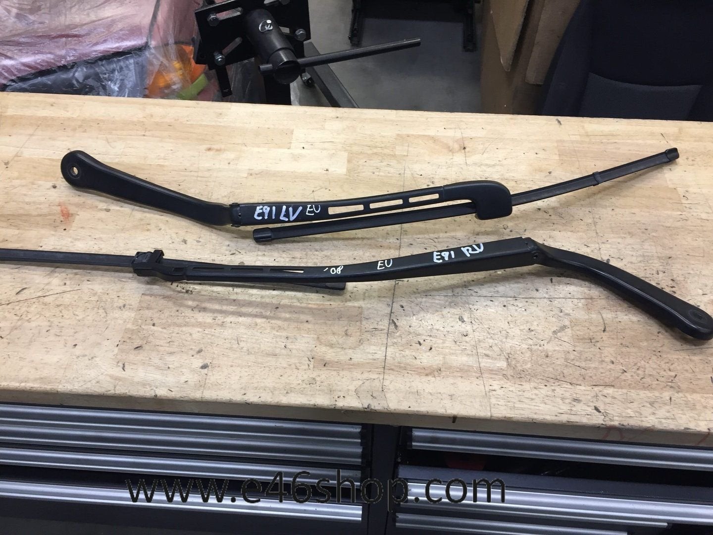 Ruitenwisser arm BMW E90 E91 links en rechts met blad, Gebruikt, -, -, Ophalen of Verzenden