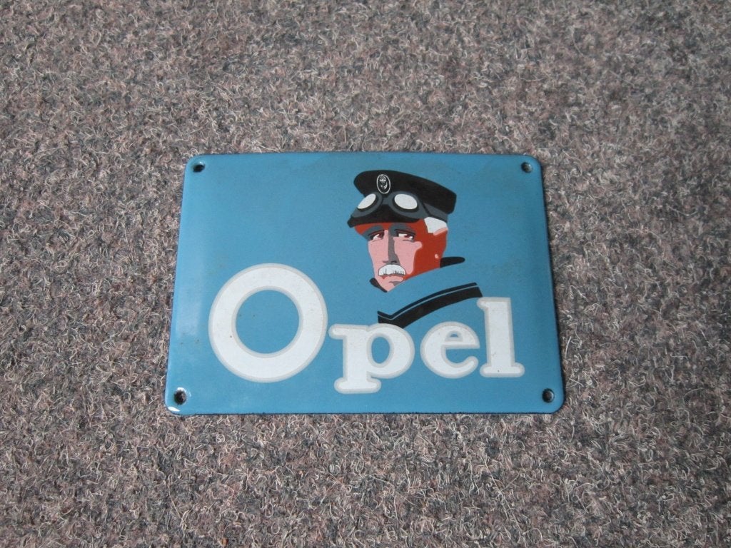 OPEL EMAILLE RECLAMEBORD, Ophalen, Zo goed als nieuw, Reclamebord