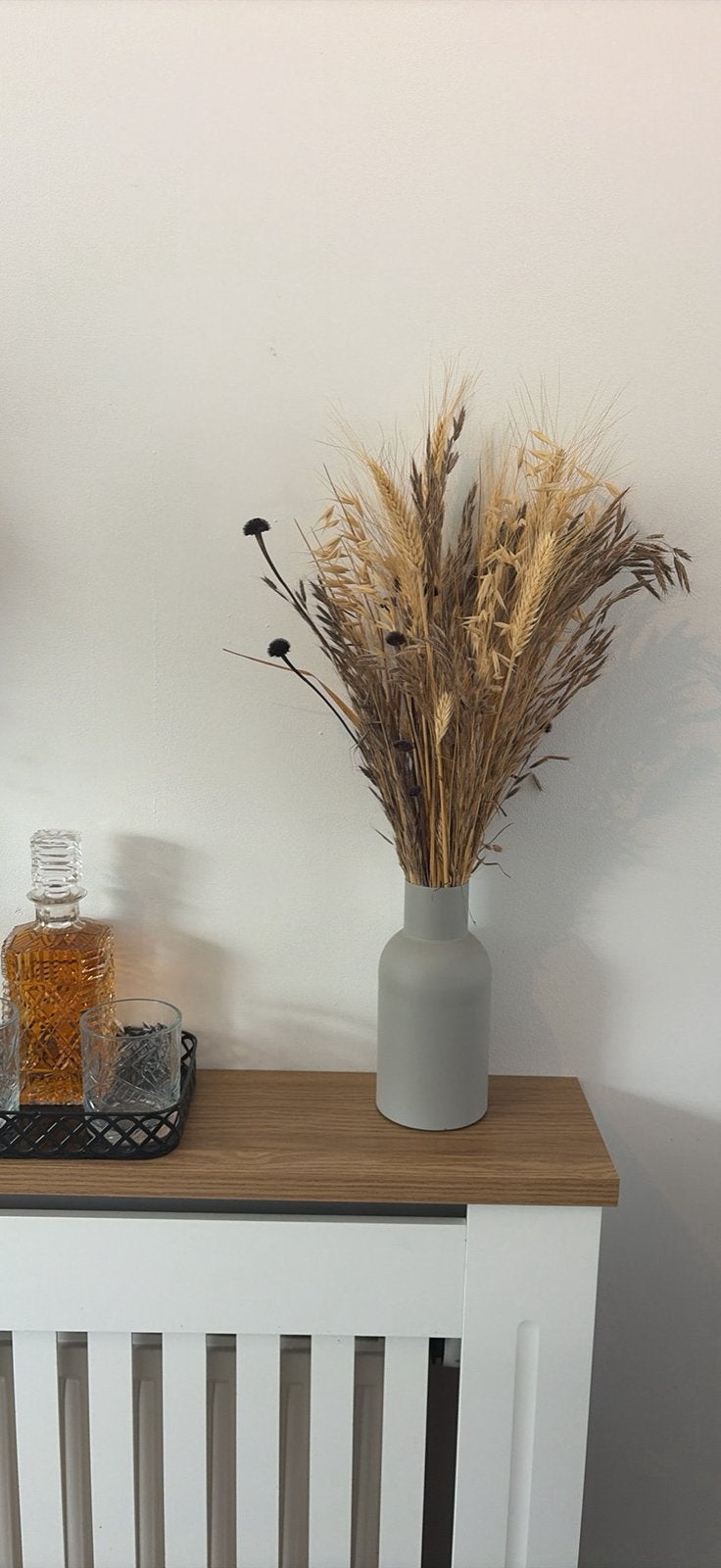 Vaas met droogbloemen, Huis en Inrichting, Woonaccessoires | Droogbloemen, Ophalen, Zo goed als nieuw