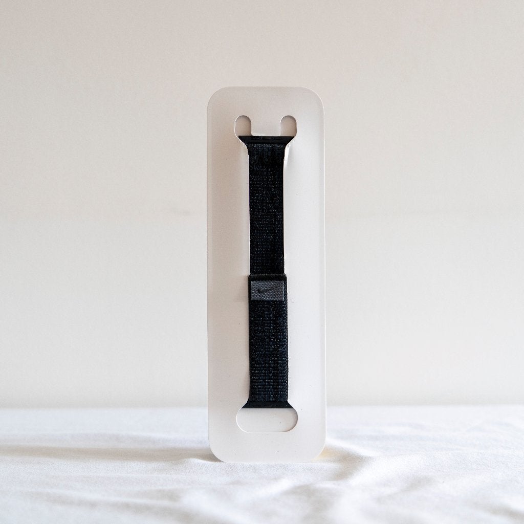 Apple Watch Nike Sport Loop 45mm Horlogebandje Black/Blue, Blauw, IOS, Ophalen of Verzenden, Zo goed als nieuw