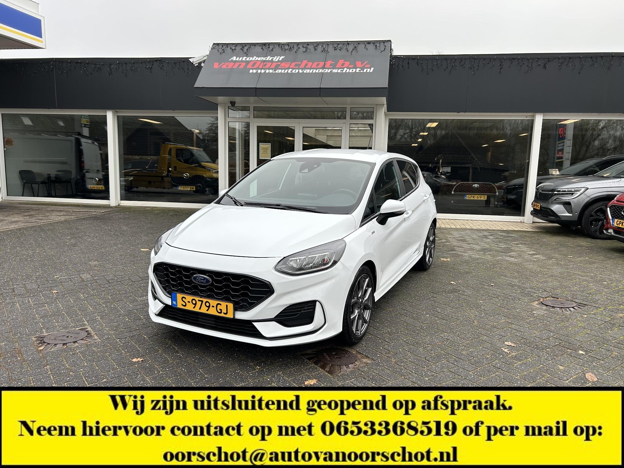 Ford Fiesta 1.0 EcoBoost Hybrid ST-Line, Auto's, Dealer onderhouden, Euro 6, Wit, Bedrijf
