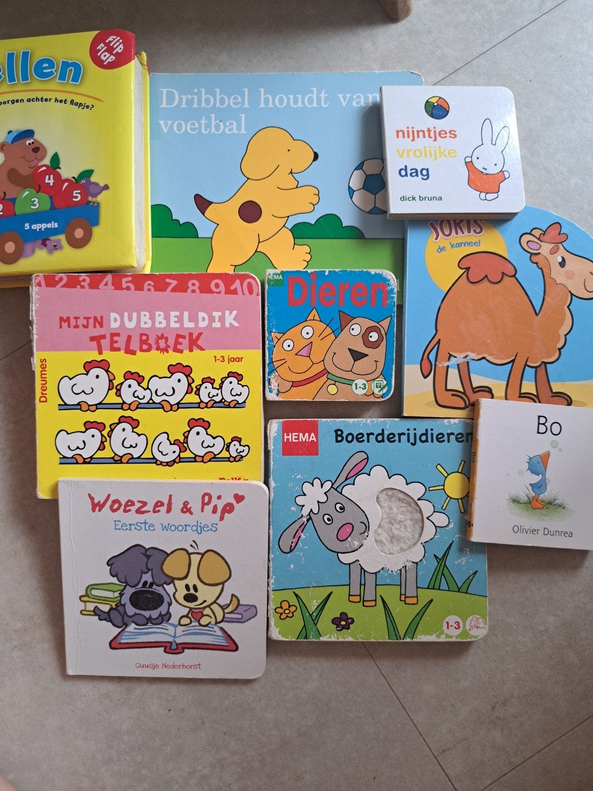 Collectie peuterboekjes - Dribbel, Nijntje, HEMA en meer, Boeken, Ophalen of Verzenden, Gelezen, Uitklap-, Voel- of Ontdekboek