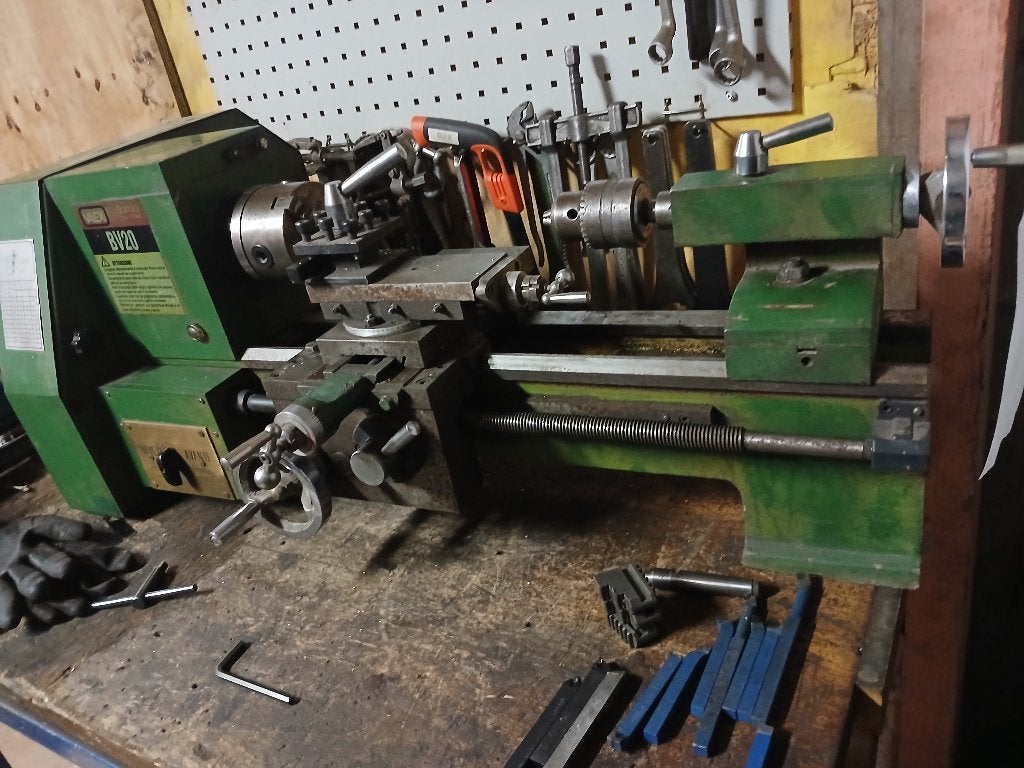 Kleine draaibank 350tdc op 220volt met langsvoeding en tools, Ophalen of Verzenden, Gebruikt, Metaaldraaibank, Minder dan 500 mm