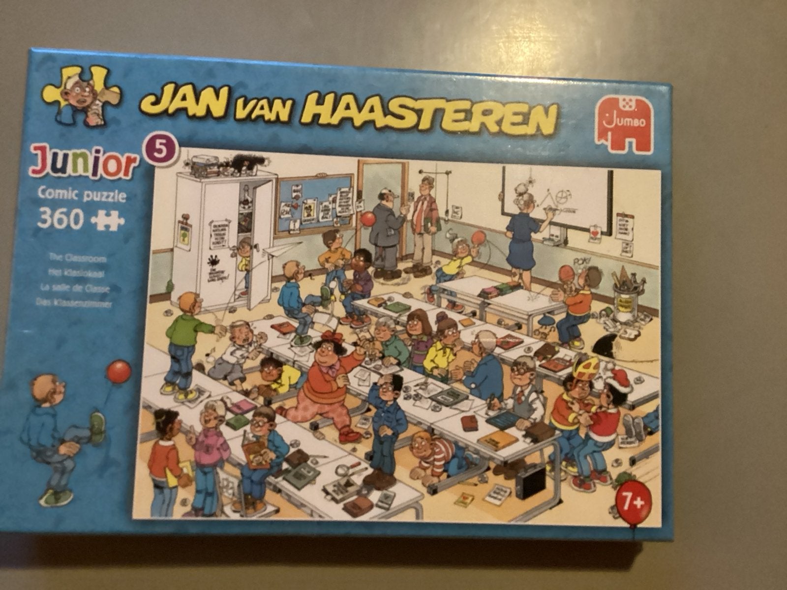 Jan van Haasteren Junior Comic Puzzel - De Klaslokaal, Ophalen of Verzenden, Meer dan 50 stukjes, Nieuw, 6 jaar of ouder