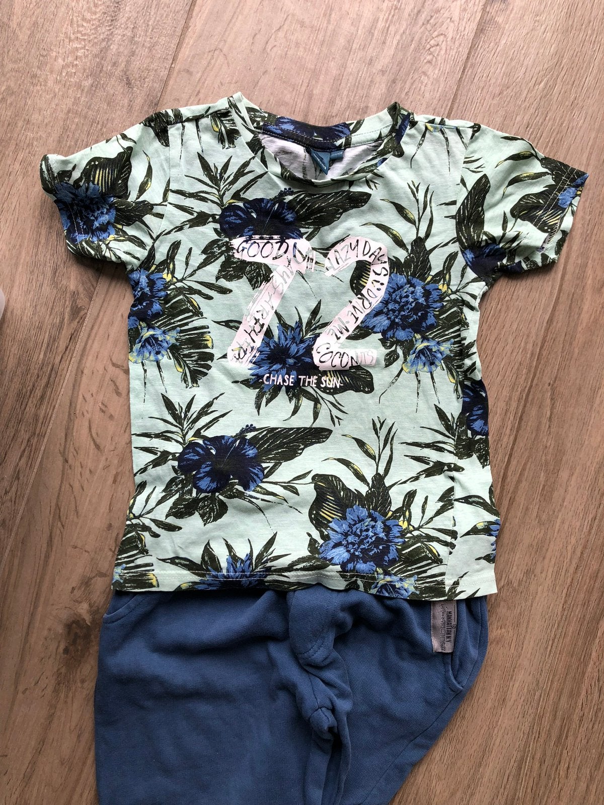 Als nieuw stoer Scamps & Boys shirt mintgroen hawai 122 128, Ophalen of Verzenden, Zo goed als nieuw, Jongen, Shirt of Longsleeve