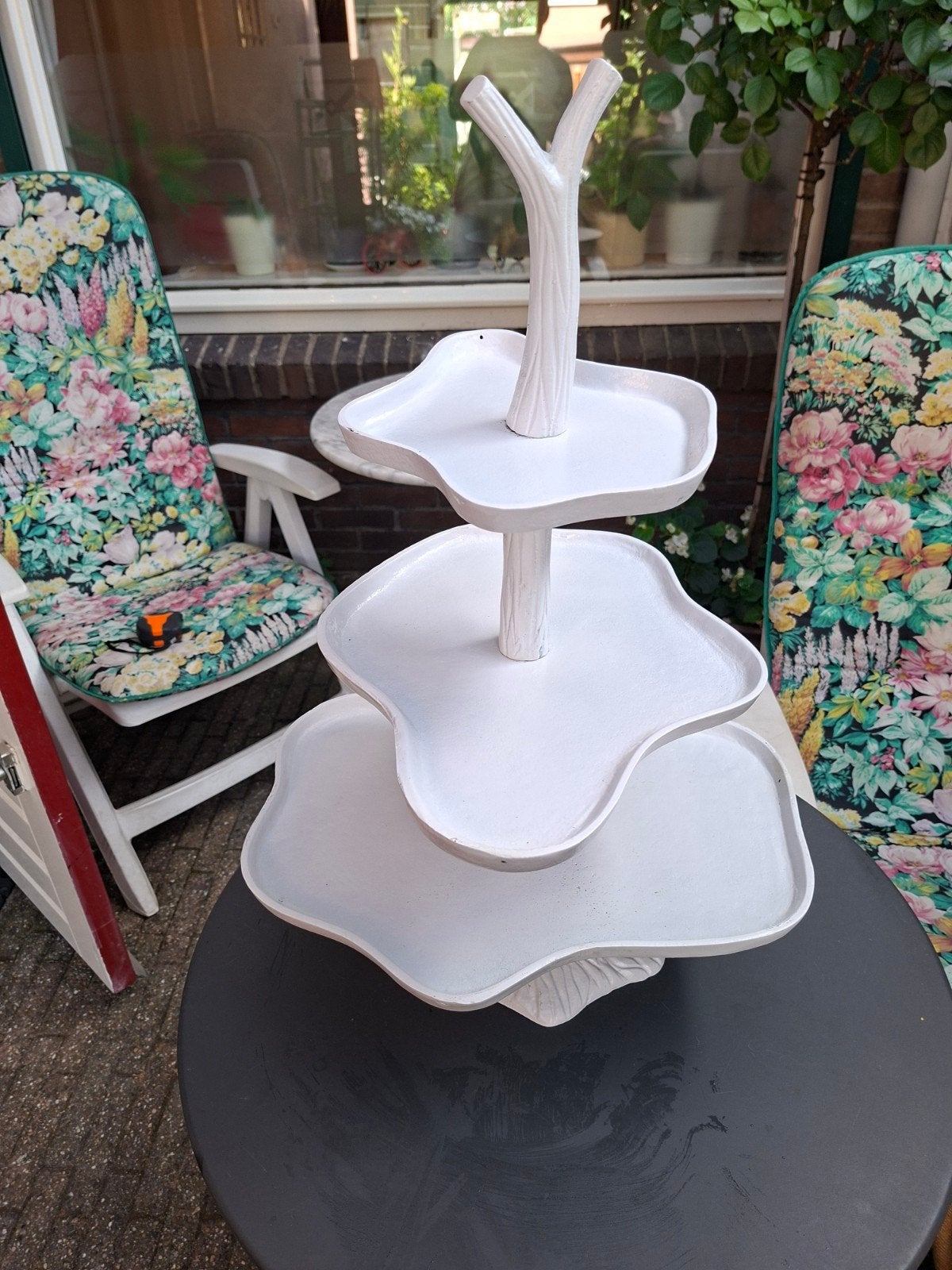 schaal, Huis en Inrichting, Woonaccessoires | Schalen en Manden, Ophalen, Gebruikt, Rond, Metaal