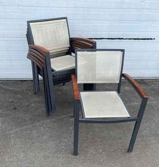 19 stuks nette horeca Textileen Terrasstoelen stapelbaar, Tuin en Terras, Tuinmeubel-accessoires, Ophalen, Gebruikt