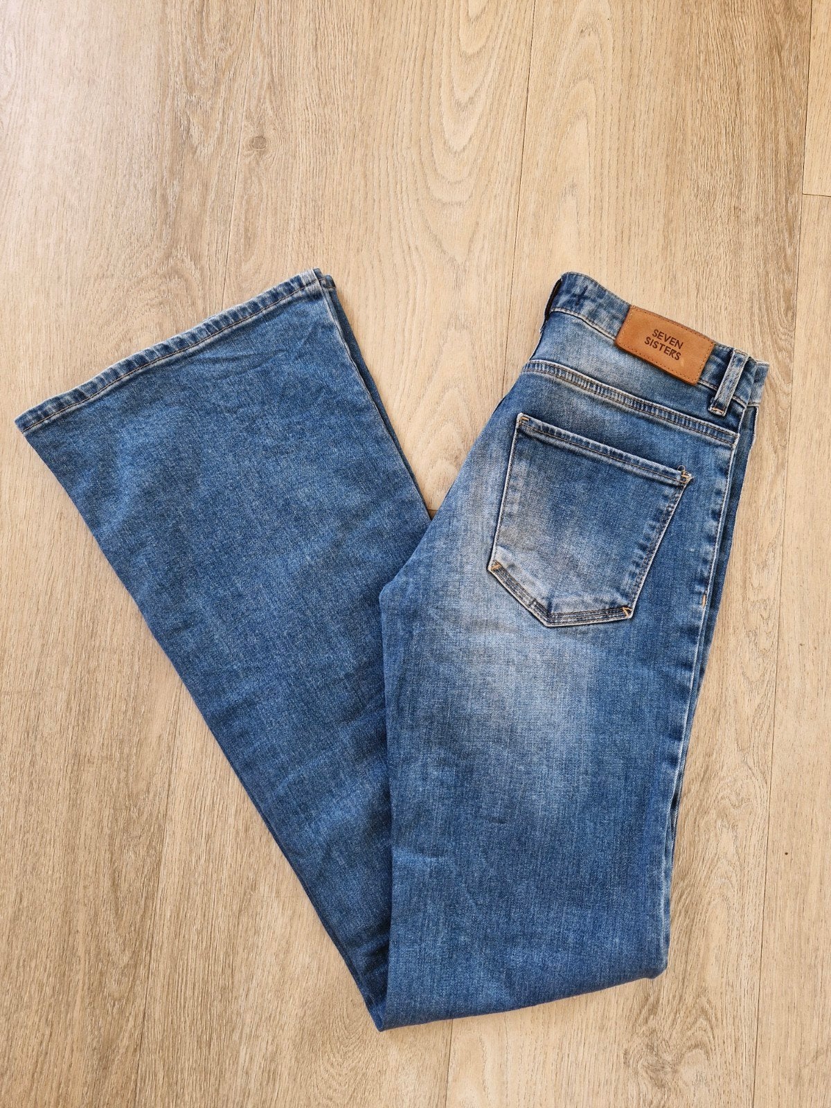 Seven Sisters flared jeans Harper Flare jaren 70 mt 27 zgan, Kleding | Dames, Ophalen of Verzenden, Zo goed als nieuw, W27 (confectie 34) of kleiner