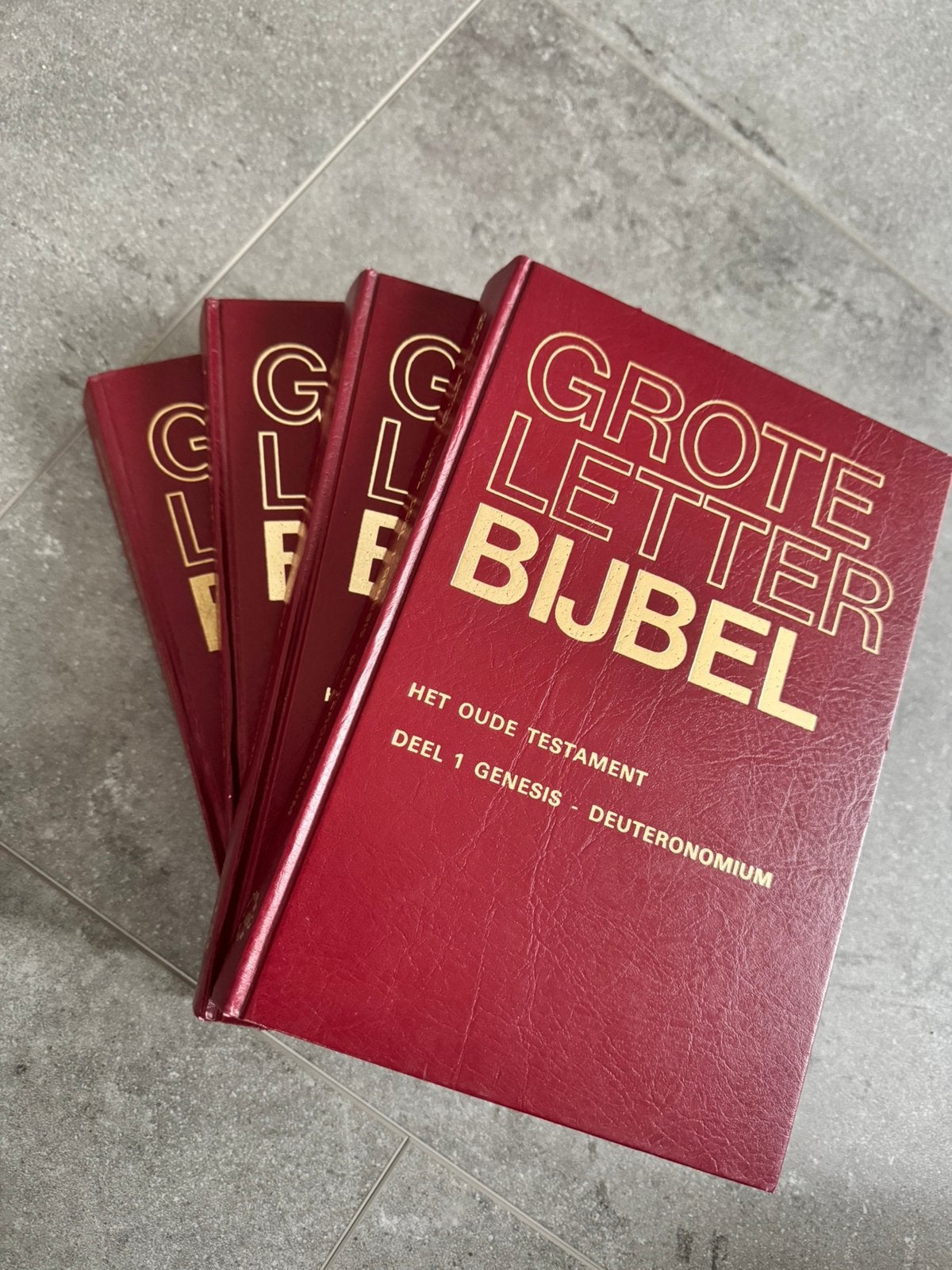 Grote Letter Bijbel – complete set van 4 delen, Ophalen of Verzenden