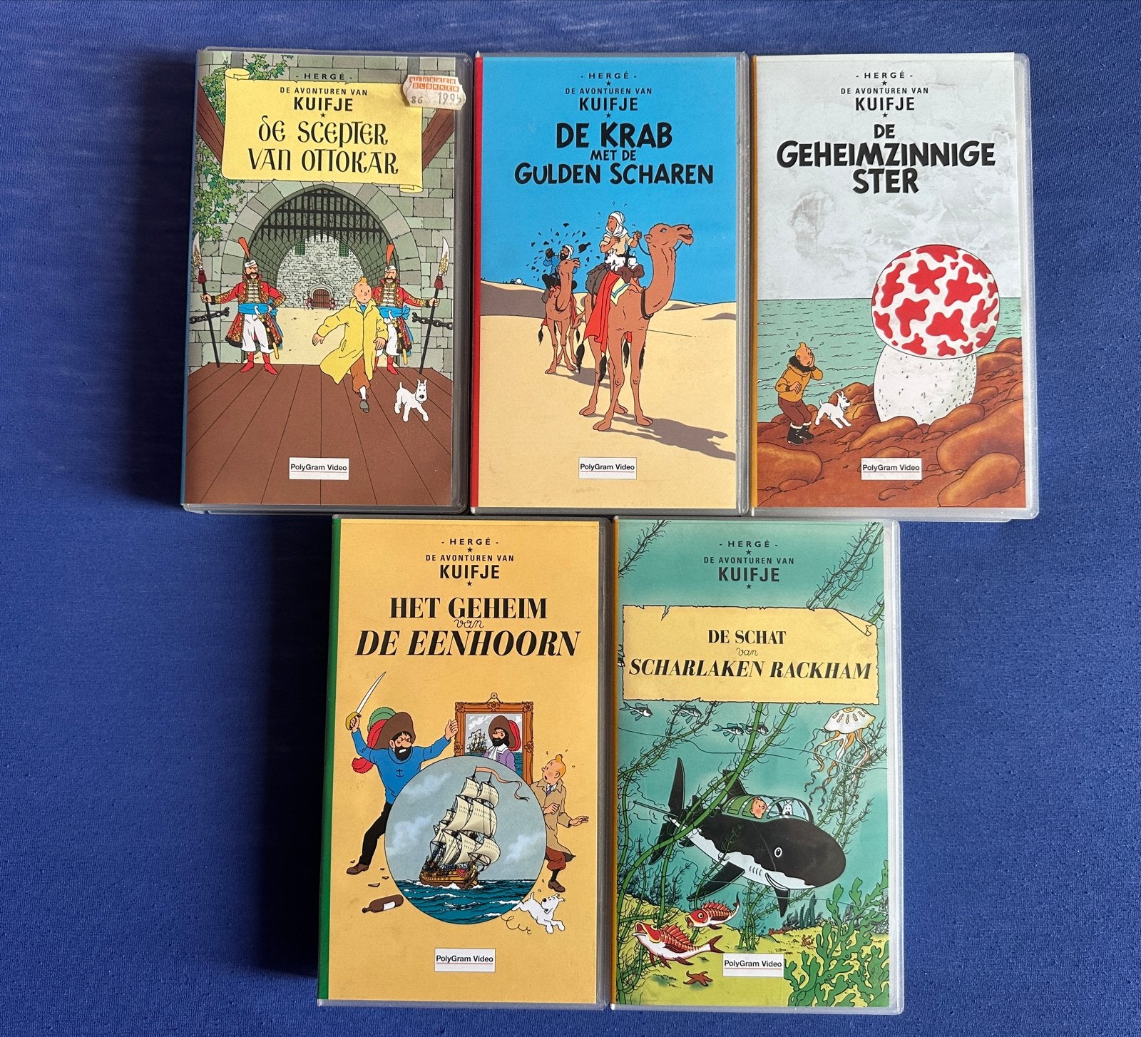 Kuifje VHS Collectie - 20 avonturen op videoband, Alle leeftijden, Kinderfilm, Nederlands, Zo goed als nieuw
