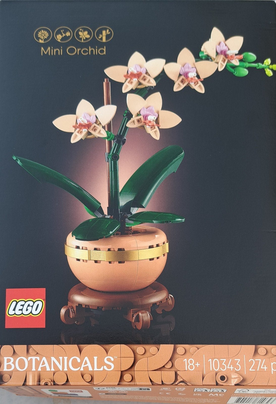 LEGO Botanicals Mini Orchidee 10343 - gebruikt een keer, Ophalen of Verzenden, Nieuw, Overige merken