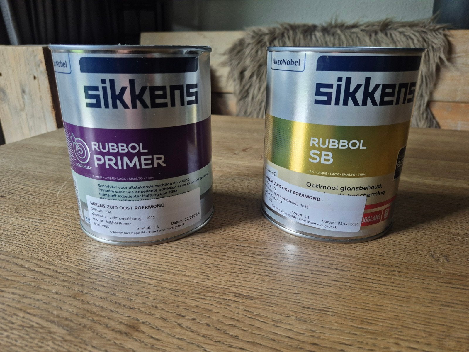 Sikkens Rubbol primer en Rubbol SB Ral 1015, Wit, Nieuw, Ophalen of Verzenden, Lak