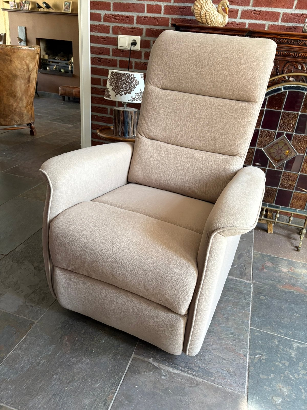 Sta op stoel Torino in taupe kleur, Ophalen, Overige materialen, Eenpersoons, Minder dan 75 cm