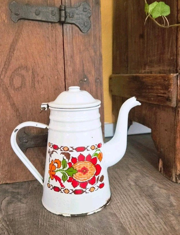 Franse emaille kan 🌼, Antiek en Kunst, Antiek | Emaille, Ophalen of Verzenden
