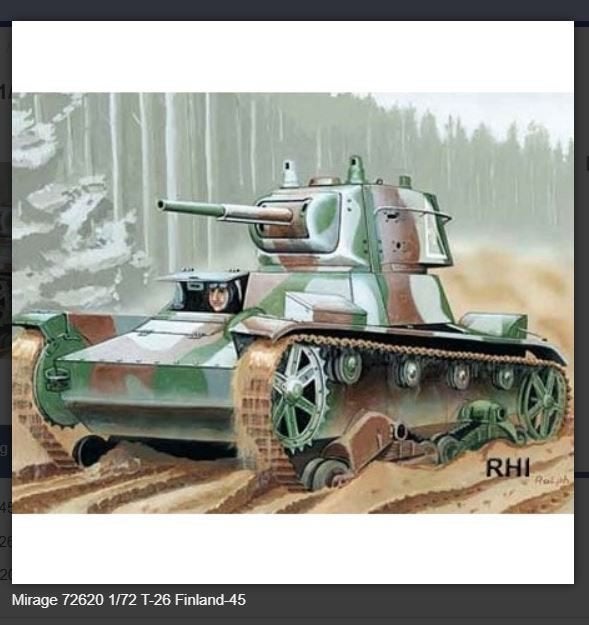 Bouwpakket Mirage-Hobby Mirage 72620 1/72 T-26 Finland-45 Lt, Italeri, 1:32 tot 1:50, Overige typen, Nieuw
