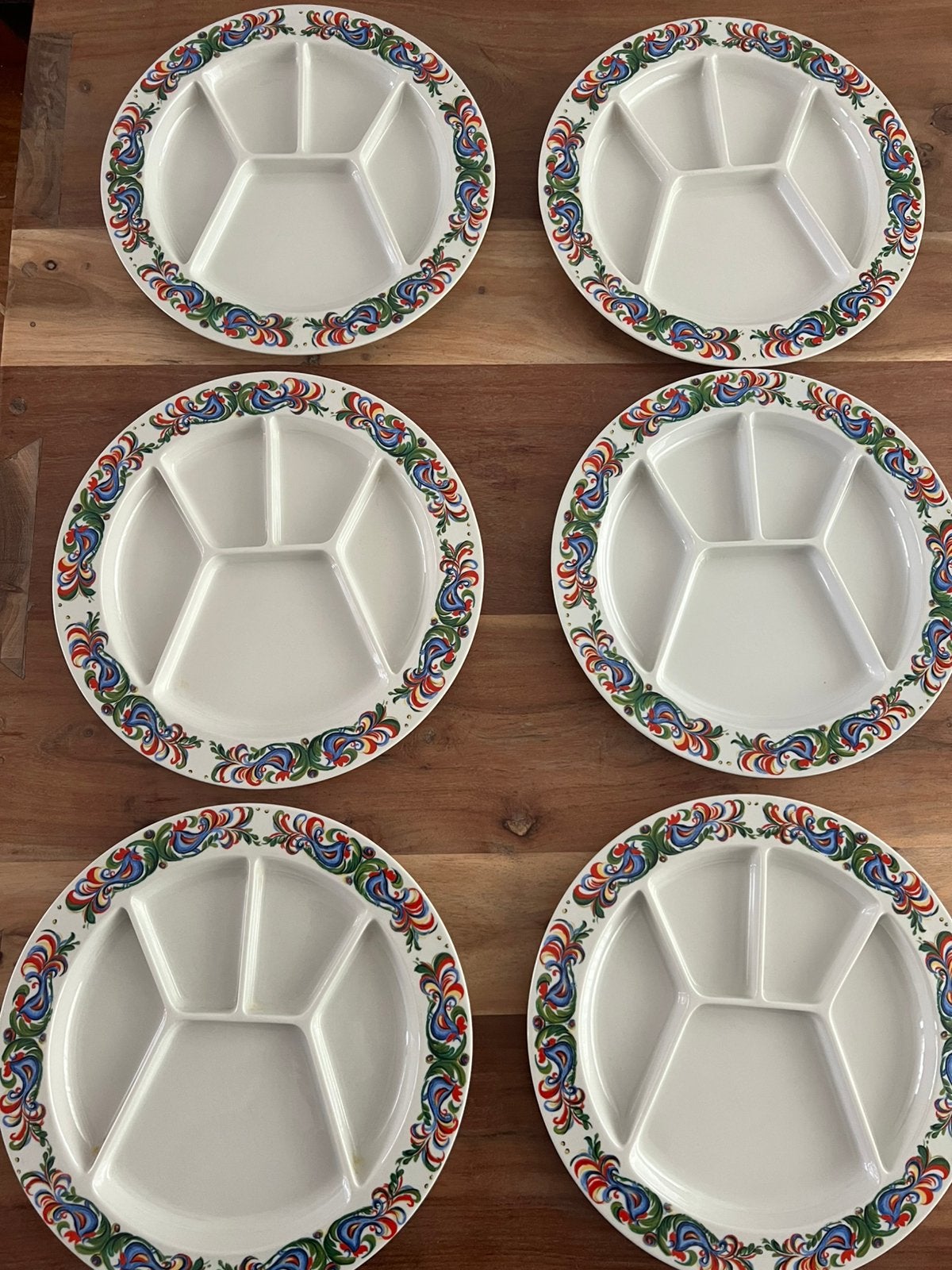 Villeroy & Boch gourmet/ fondue borden 6 st., Huis en Inrichting, Keuken | Servies, Ophalen, Gebruikt, Villeroy & Boch, Vintage