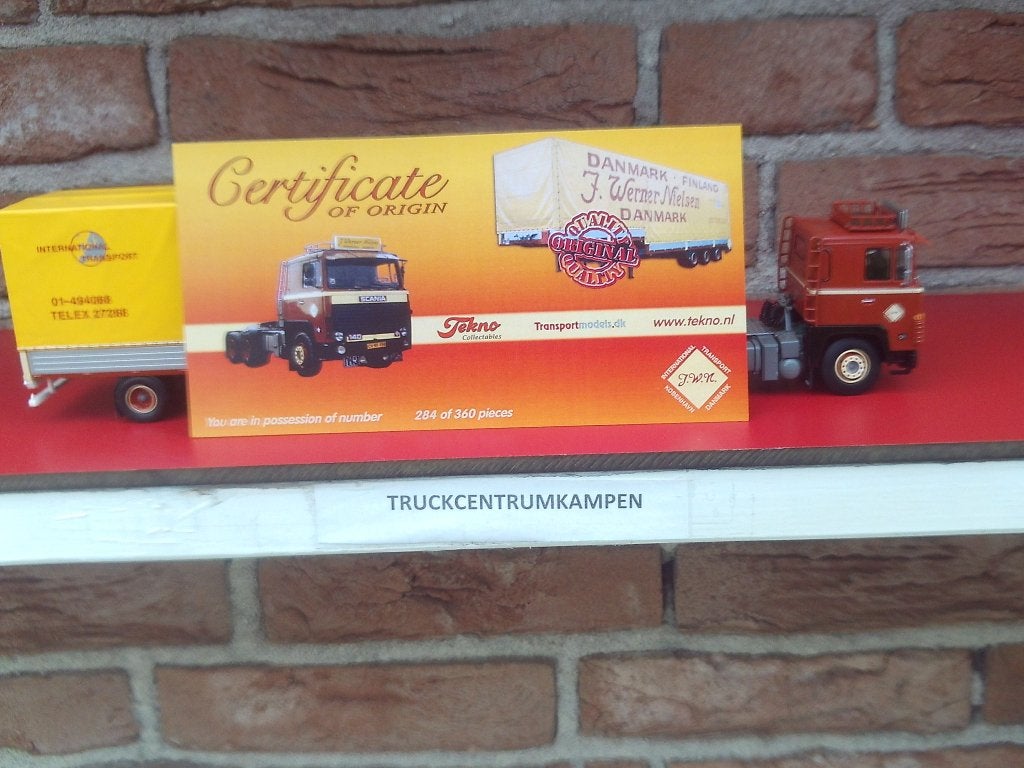 Tekno  Scania  141  van  J. Werner  Nielsen., Hobby en Vrije tijd, Modelauto's | 1:50, Ophalen of Verzenden, Nieuw, Bus of Vrachtwagen