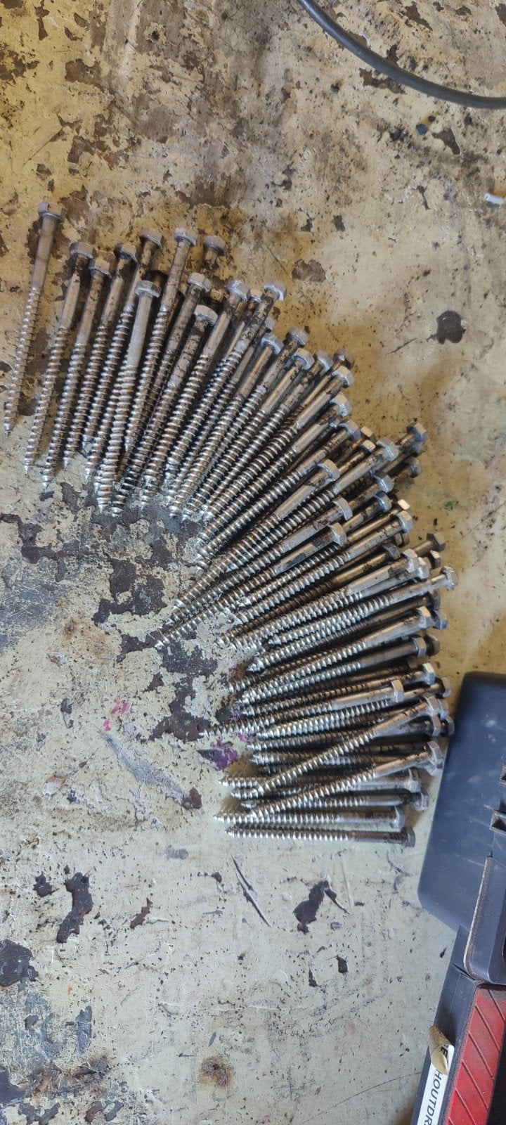 Houtdraadbouten 110 mm, RVS A2, sleutel 12, Doe-het-zelf en Verbouw, IJzerwaren en Bevestigingsmiddelen, 100 tot 250 mm, Gebruikt