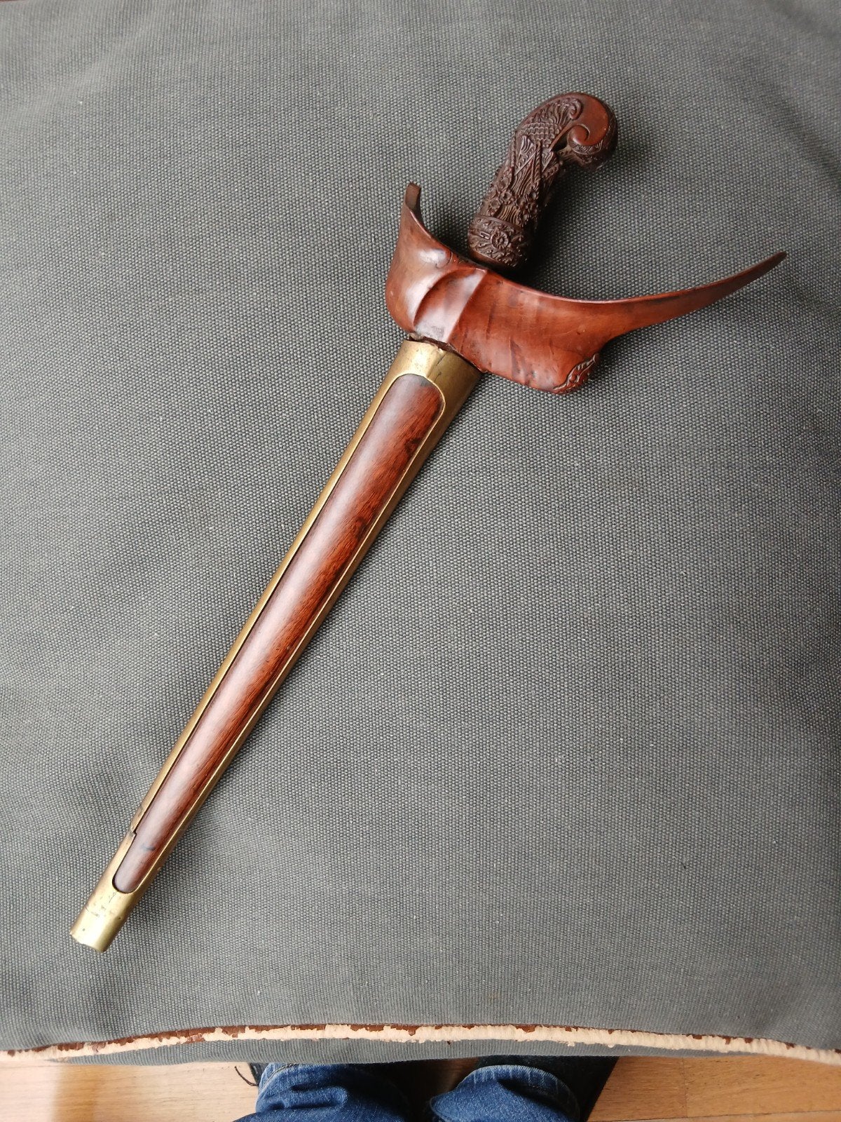Antieke Indonesische Keris met houten schede en handvat, Ophalen of Verzenden