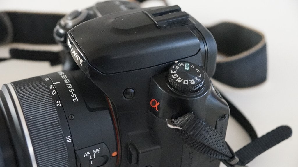 sony a450 leuke camera waar je lensen kunnen wisselen, 14 megapixels, Canon, Accu, Refurbished