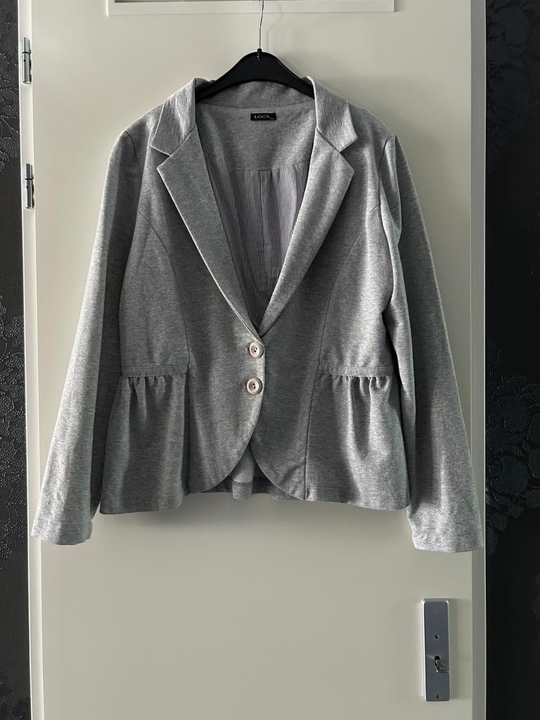 Stijlvol grijs jasje van Loca, maat XXL, Kleding | Dames, Maat 46/48 (XL) of groter, Ophalen of Verzenden, Zo goed als nieuw, Jasje